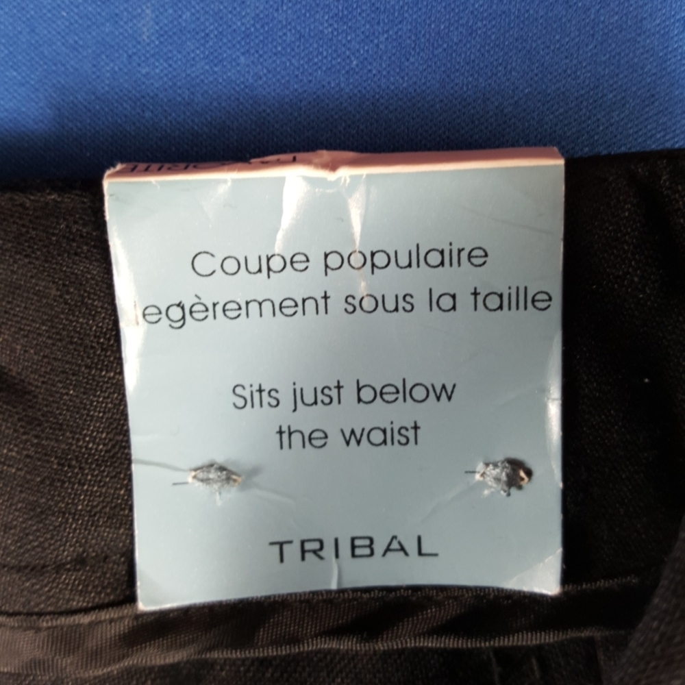 NWT Tribal FAVORITE Black Linen Blend Capri Crop Pants (6) - Picture 8 of 10